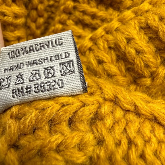 C.C‎ Mustard Yellow Chunky Ribbed Winter Boho Streetwear Knit Cap Beanie Hat - Picture 5 of 7